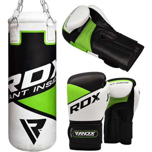RDX 2FT GREEN PUNCH BAG & GLOVES SET-1